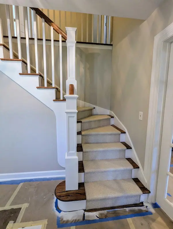 Completed stairs painting project