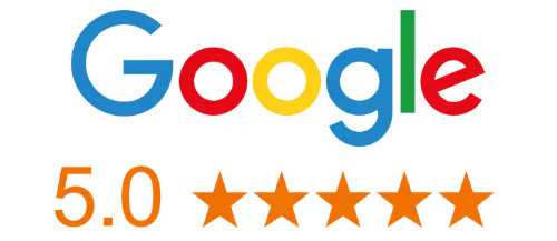 5 Star Google reviews - color logo